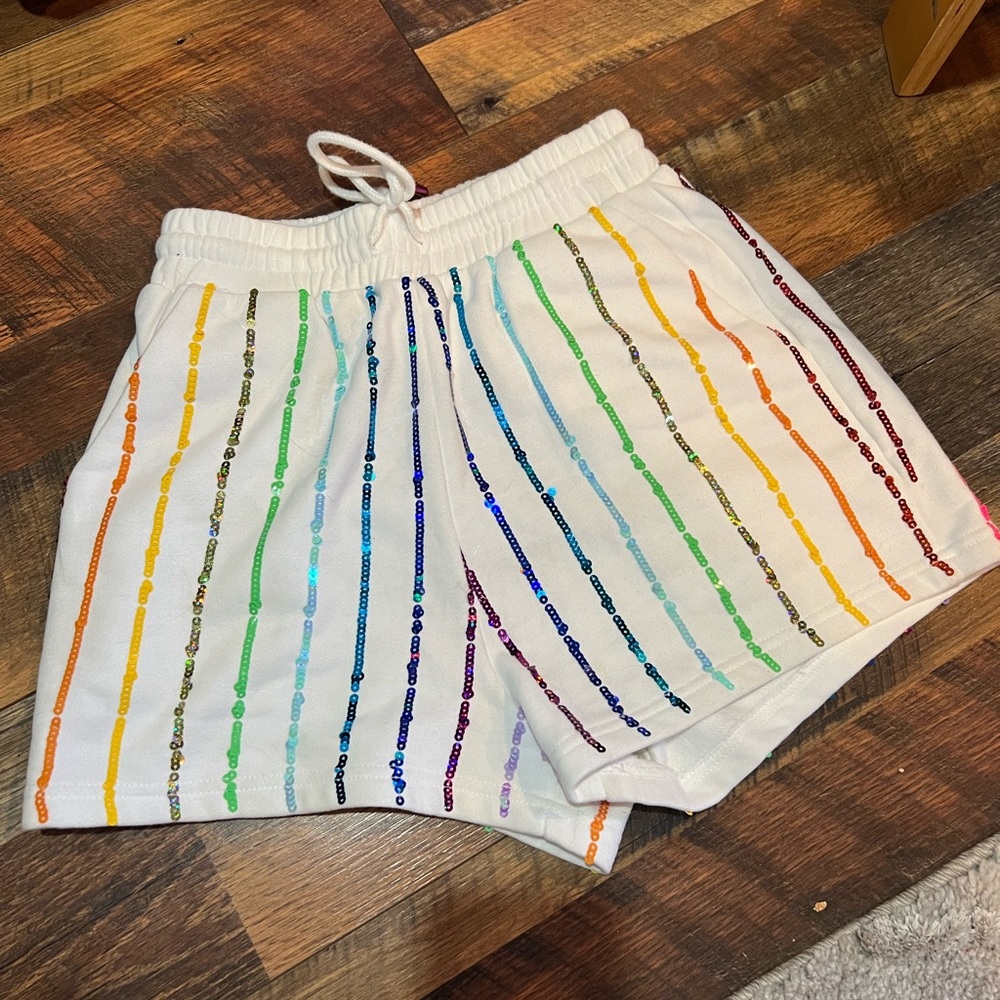 Queen of Sparkles shorts- small